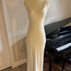 Reformation XS Organic Cotton undyed/White Tank Maxi Dress